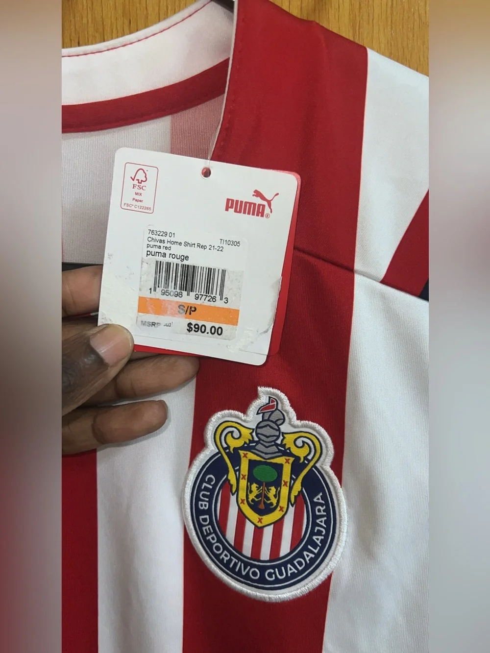 PUMA Chivas Guadalajara Home Soccer Jersey Size S Unisex Original Made in Mexico